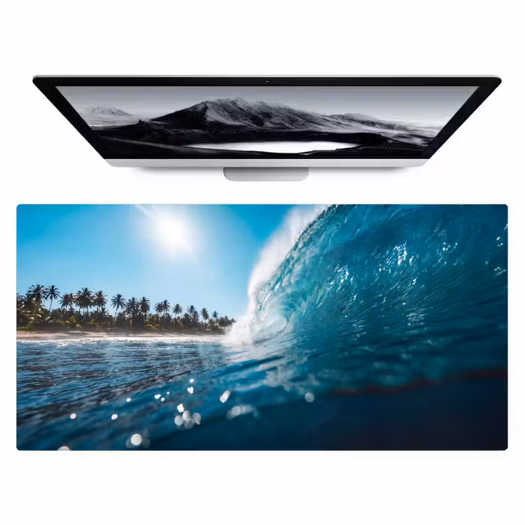 Bureau onderlegger - Oceaan - Golf - Strand - Natuur - Blauw — 1