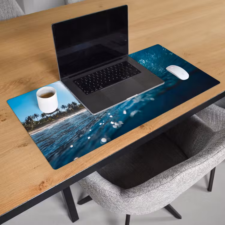 Bureau onderlegger - Oceaan - Golf - Strand - Natuur - Blauw — 3