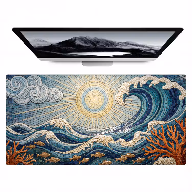 Bureau onderlegger - Onderwater - Koraal - Vis - Natuur - Kunst — 1