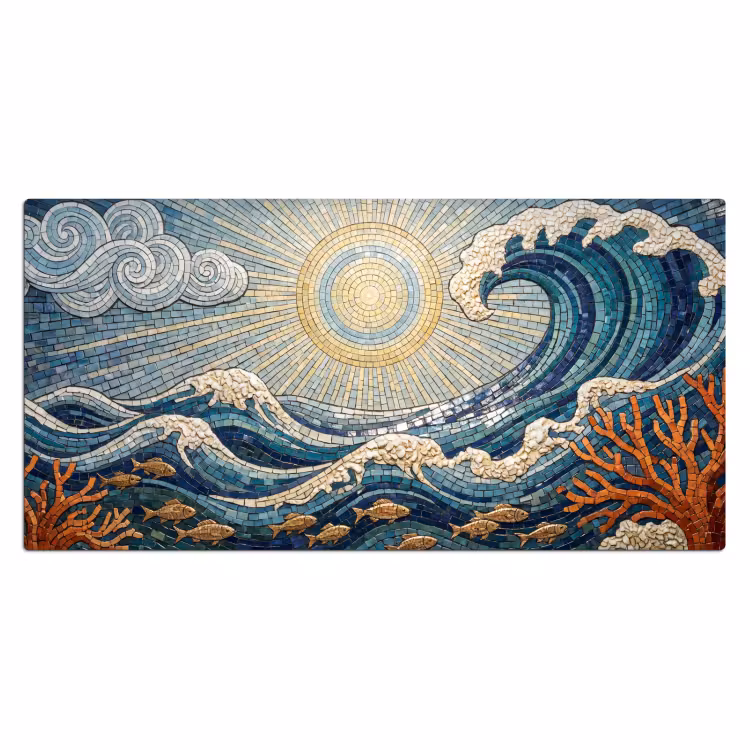 Bureau onderlegger - Onderwater - Koraal - Vis - Natuur - Kunst — 2