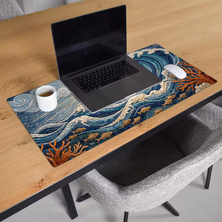 Bureau onderlegger - Onderwater - Koraal - Vis - Natuur - Kunst — 3