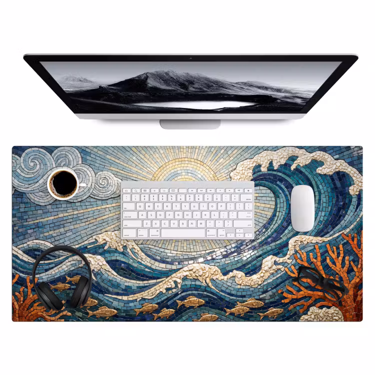 Bureau onderlegger - Onderwater - Koraal - Vis - Natuur - Kunst — 4