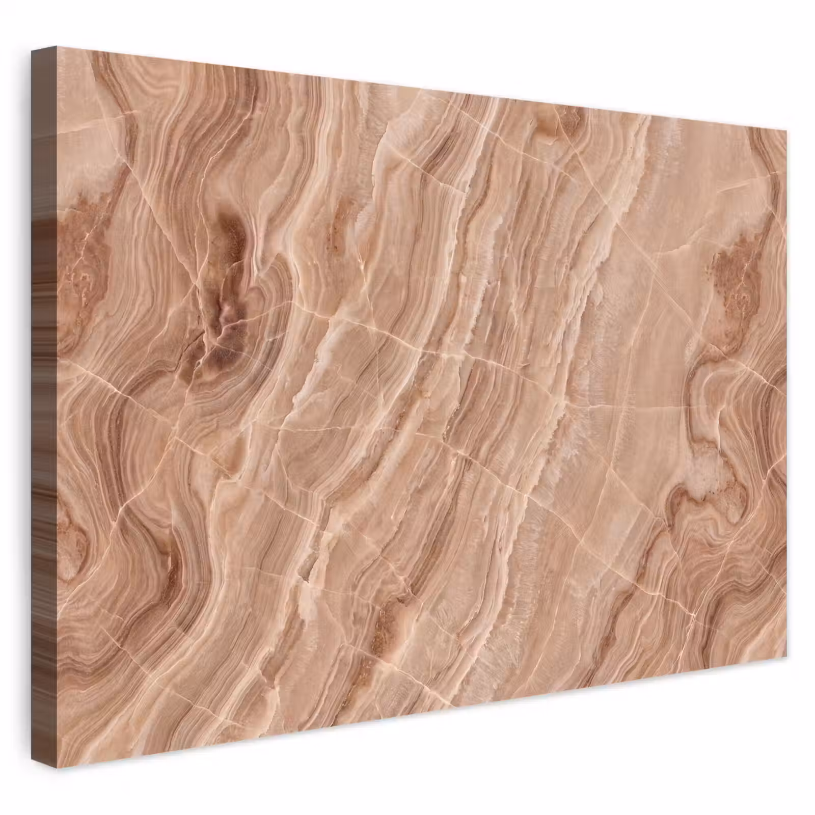 Buiten canvas - Textuur - Golvend - Abstract - Warm - Bruin — 1
