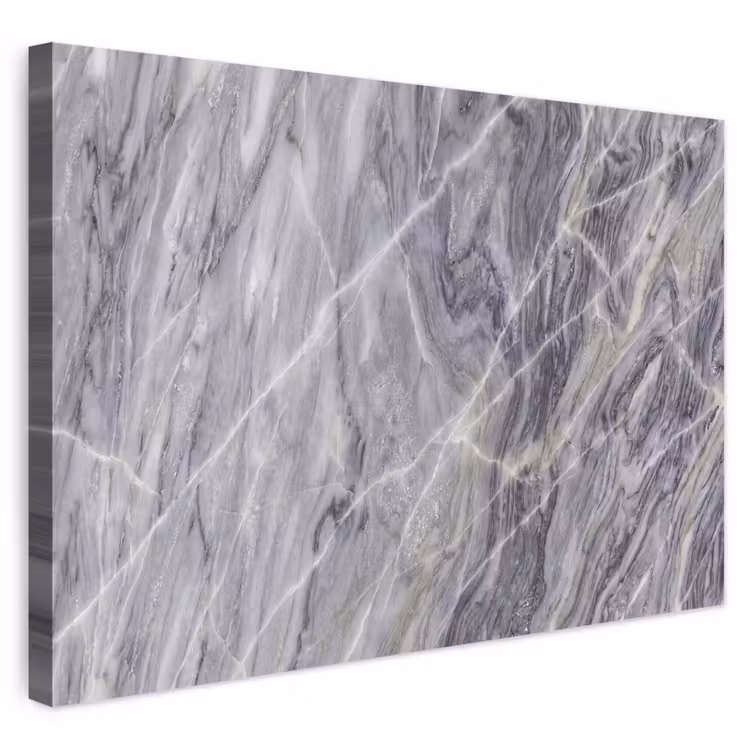 Buiten canvas - Marmer - Ader - Patroon - Abstract - Grijs — 1