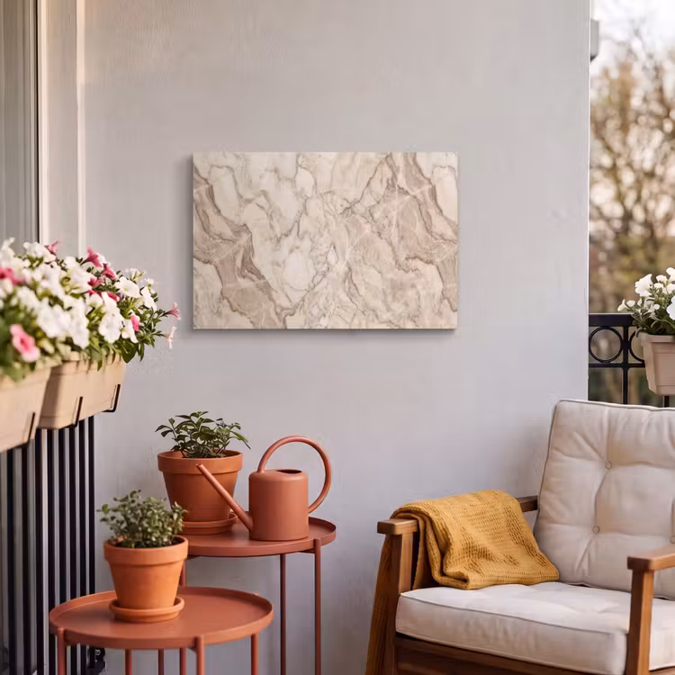 Buiten canvas - Marmer - Aderen - Textuur - Beige - Modern — 4