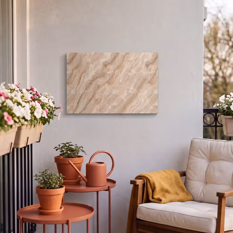 Buiten canvas - Steen - Ader - Natuur - Modern - Beige — 4