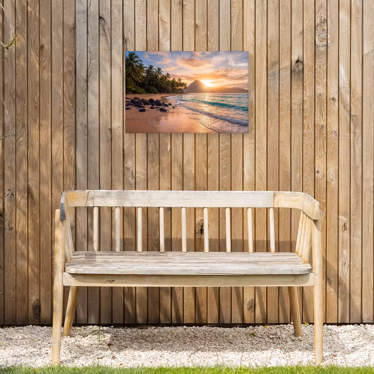 Buiten canvas - Zee - Berg - Landschap - Tropisch - Goud — 3