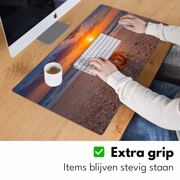 Bureau onderlegger - Kreeft - Strand - Natuur - Zonsondergang - Oranje — 6