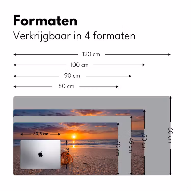 Bureau onderlegger - Kreeft - Strand - Natuur - Zonsondergang - Oranje — 8
