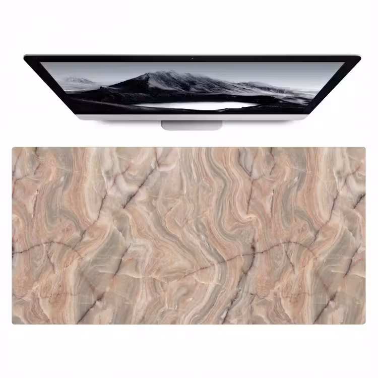 Bureau onderlegger - Marmer - Patroon - Abstract - Beige - Groen — 1
