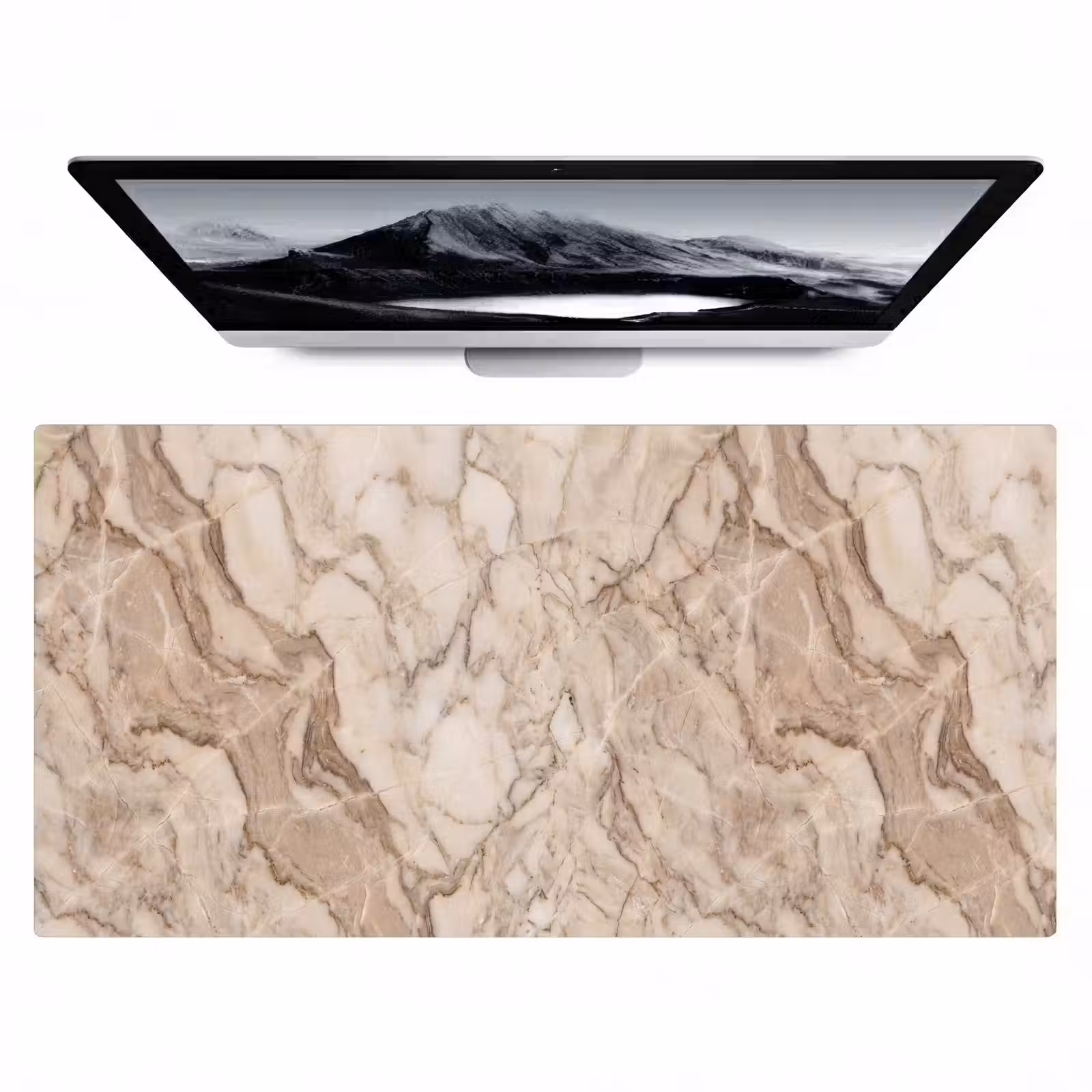 Bureau onderlegger - Marmer - Aderen - Textuur - Beige - Modern — 1