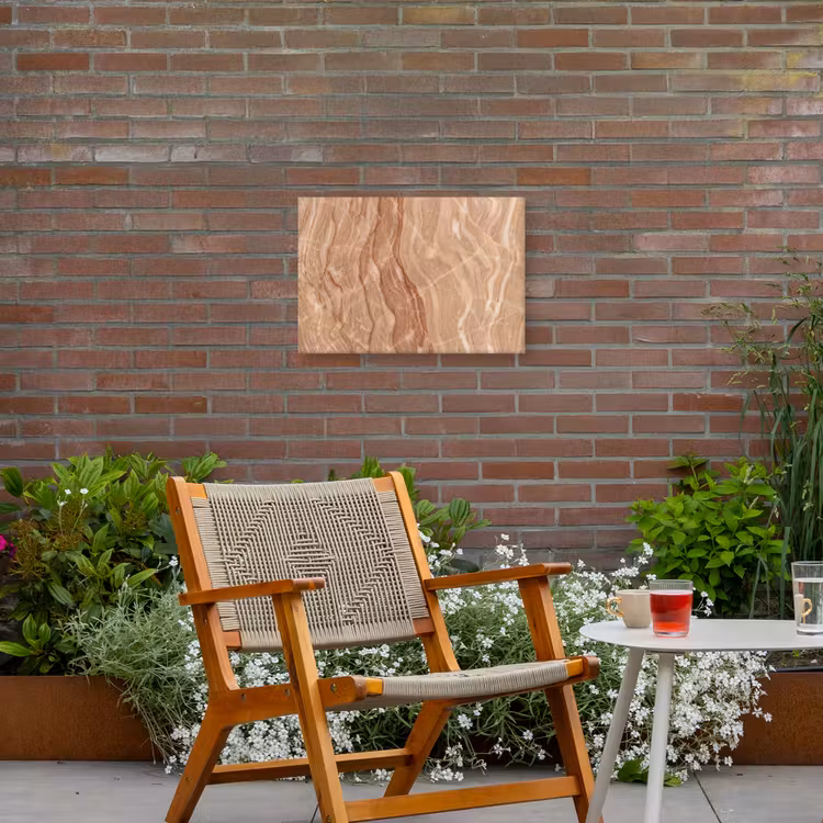 Buiten canvas - Marmer - Ader - Natuur - Abstract - Beige — 2