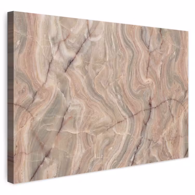 Buiten canvas - Marmer - Patroon - Abstract - Beige - Groen — 1