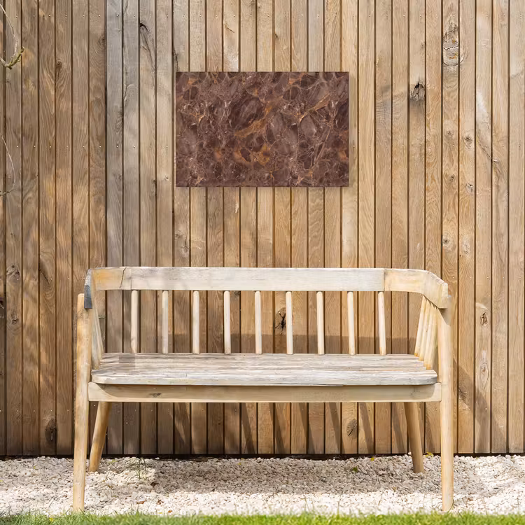 Buiten canvas - Marmer - Patroon - Natuur - Bruin - Goud — 3