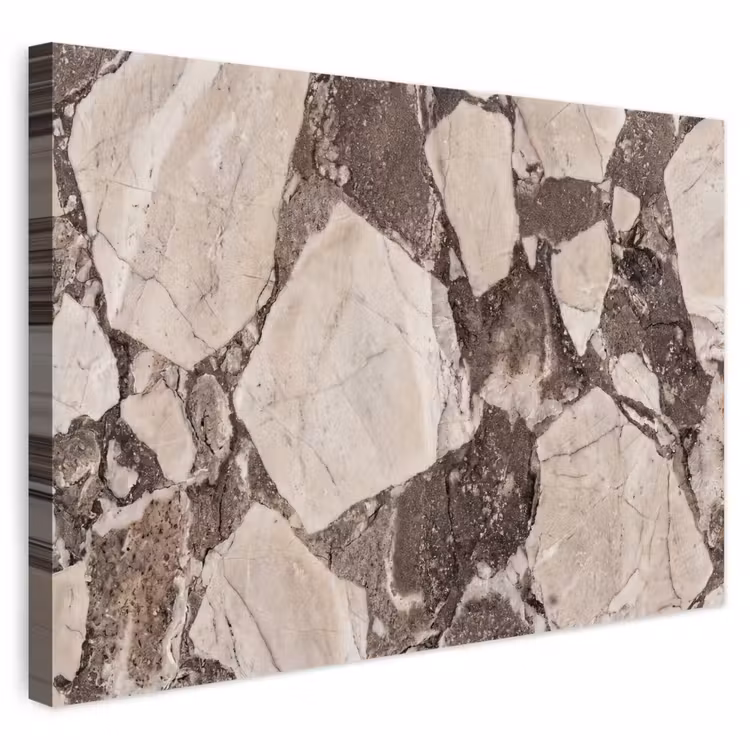 Buiten canvas - Textuur - Marmer - Abstract - Beige - Bruin — 1