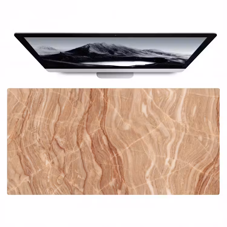 Bureau onderlegger - Marmer - Ader - Natuur - Abstract - Beige — 1