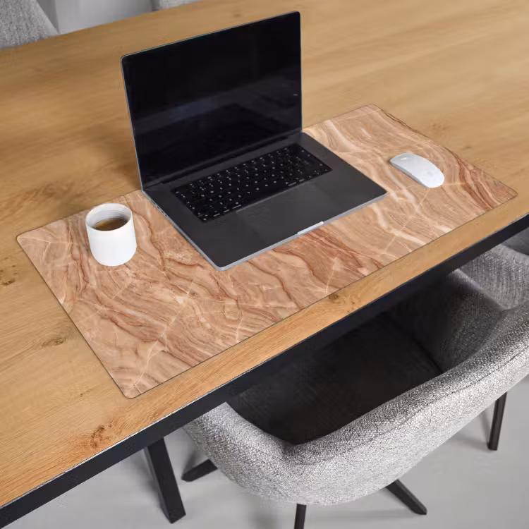 Bureau onderlegger - Marmer - Ader - Natuur - Abstract - Beige — 3