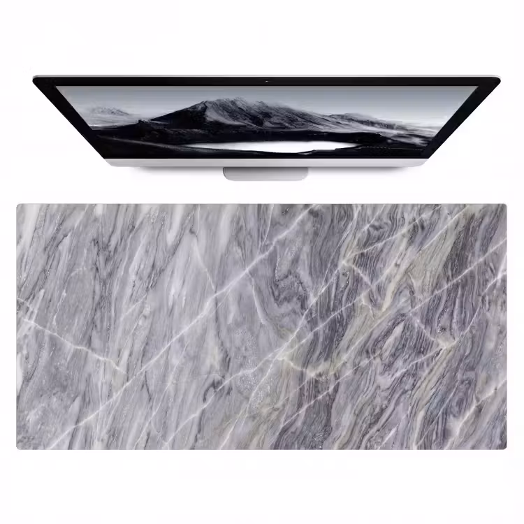 Bureau onderlegger - Marmer - Ader - Patroon - Abstract - Grijs — 1
