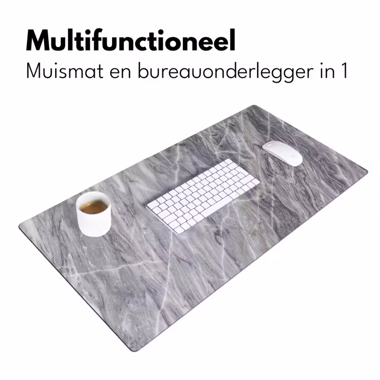 Bureau onderlegger - Marmer - Ader - Patroon - Abstract - Grijs — 7
