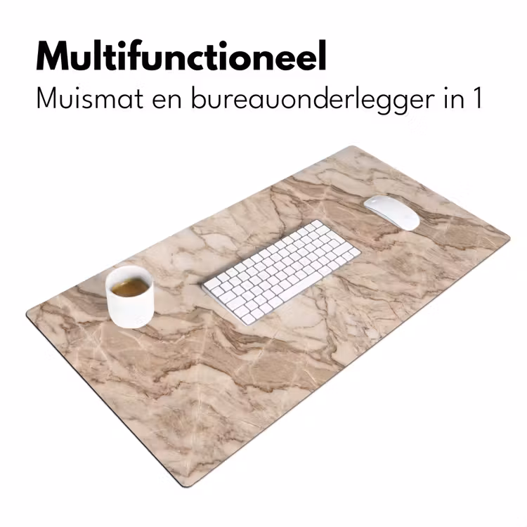 Bureau onderlegger - Marmer - Aderen - Textuur - Beige - Modern — 7