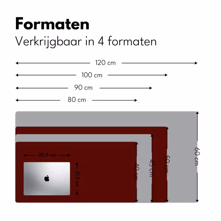 Bureau onderlegger - Burnt - Mahogany - Rood — 8