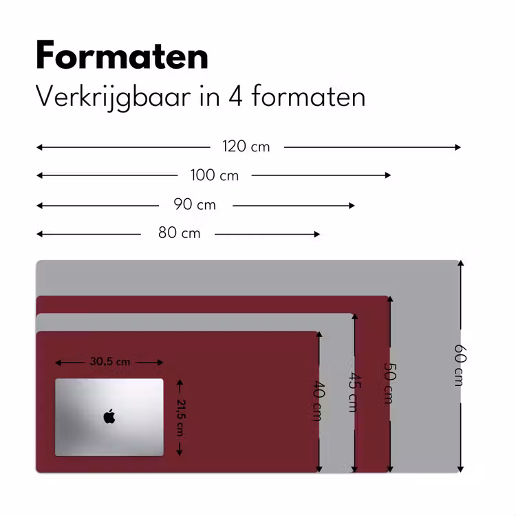 Bureau onderlegger - Dark - Garnet - Rood — 8