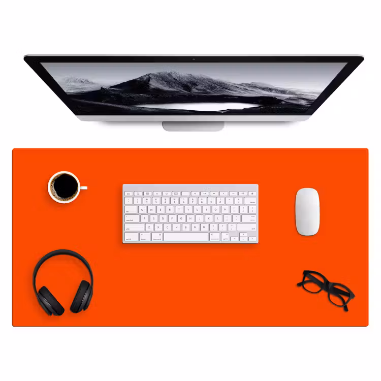 Bureau onderlegger - Fiery - Tangerine - Oranje — 4