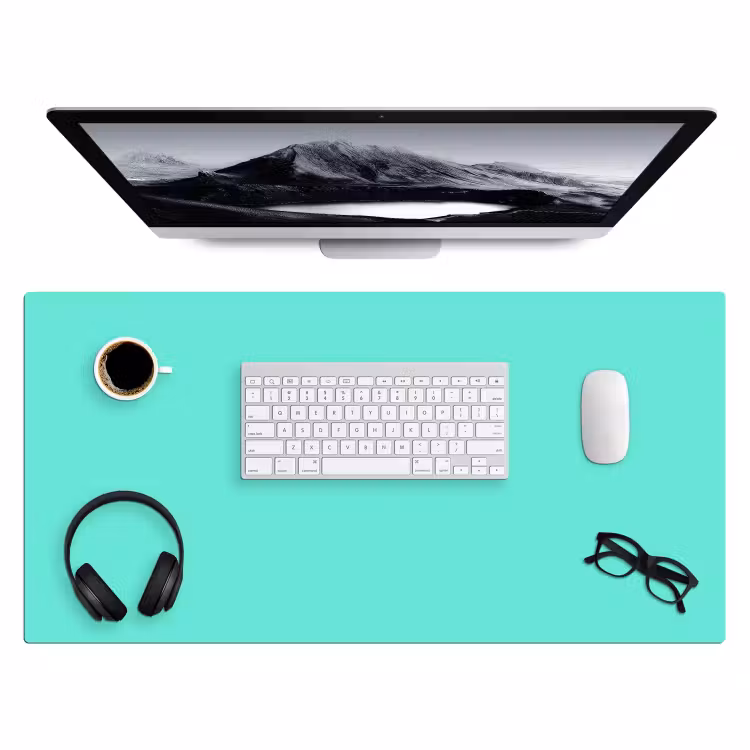 Bureau onderlegger - Electric - Cyan - Turkoois — 4