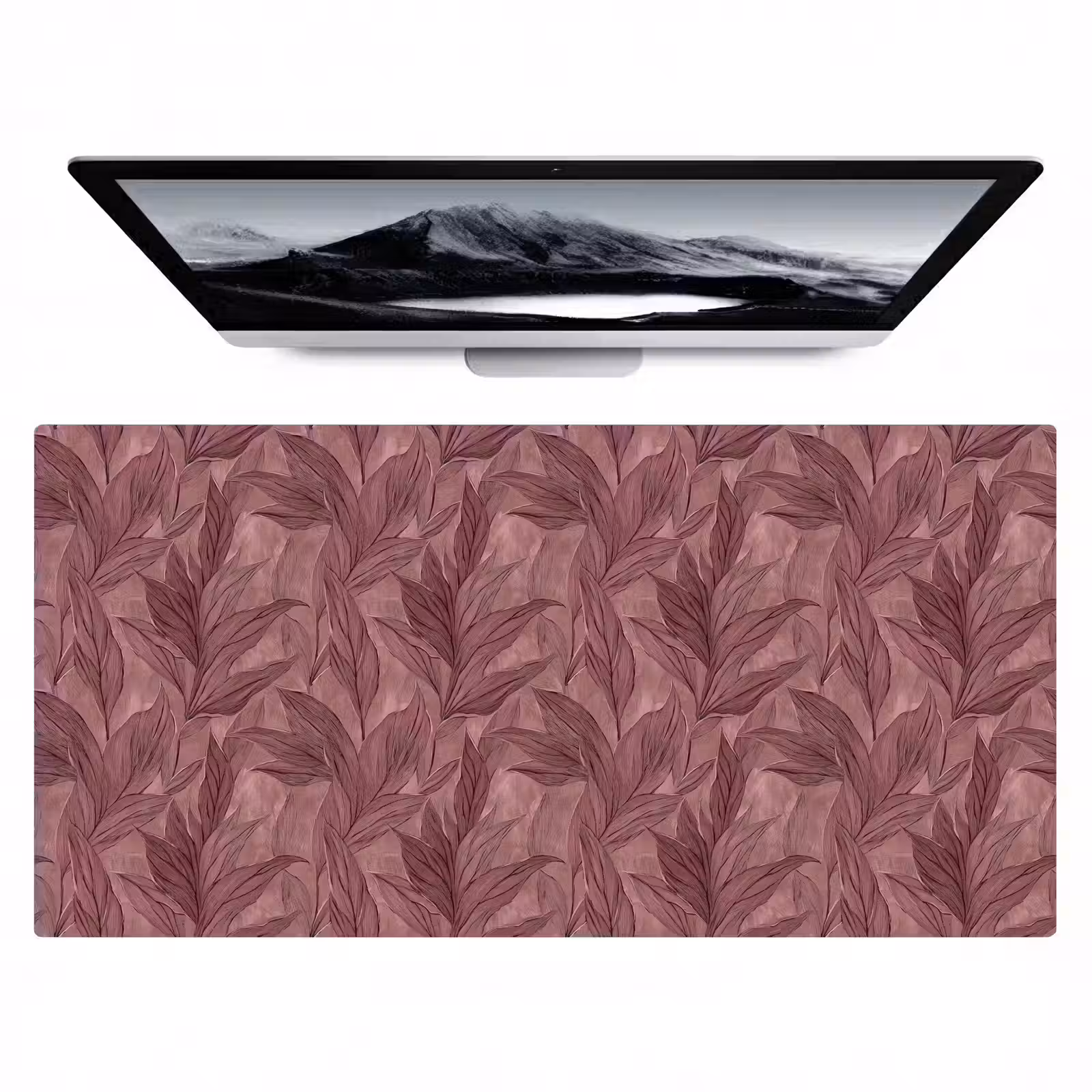 Bureau onderlegger - Bladeren - Patroon - Paars — 1