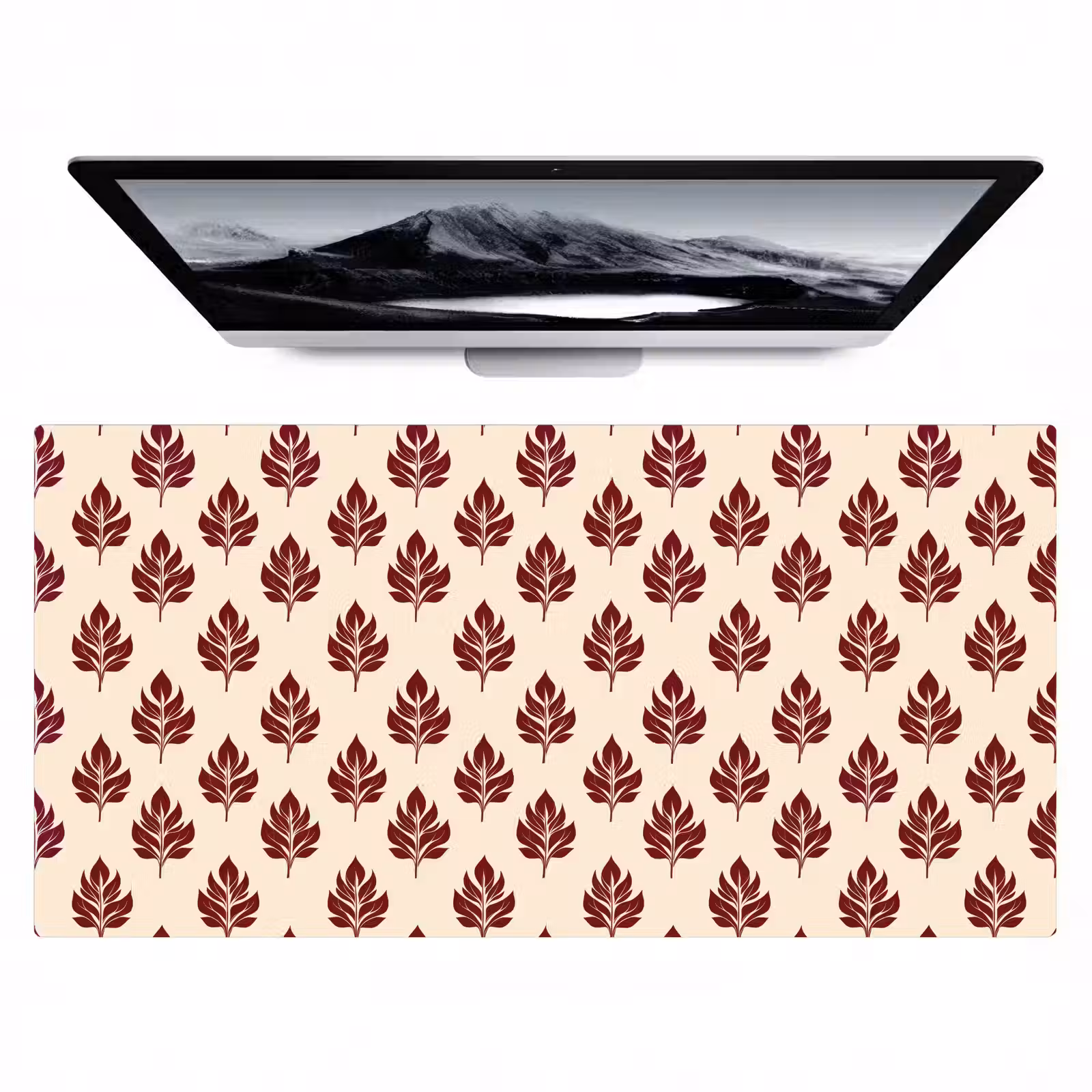 Bureau onderlegger - Botanisch - Patroon - Bordeaux — 1