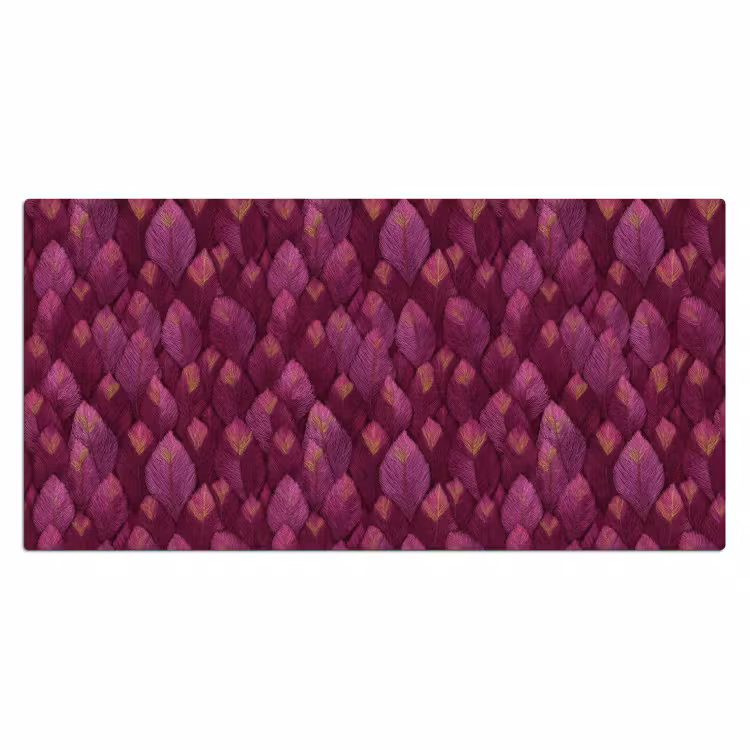 Bureau onderlegger - Bladeren - Patroon - Burgundy — 2