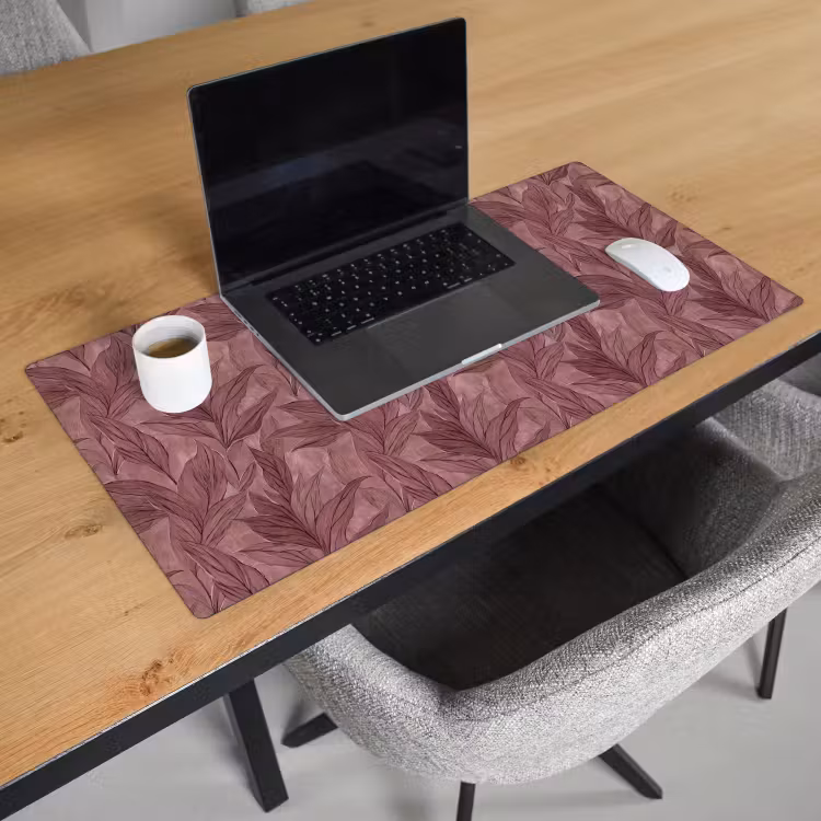 Bureau onderlegger - Bladeren - Patroon - Paars — 3