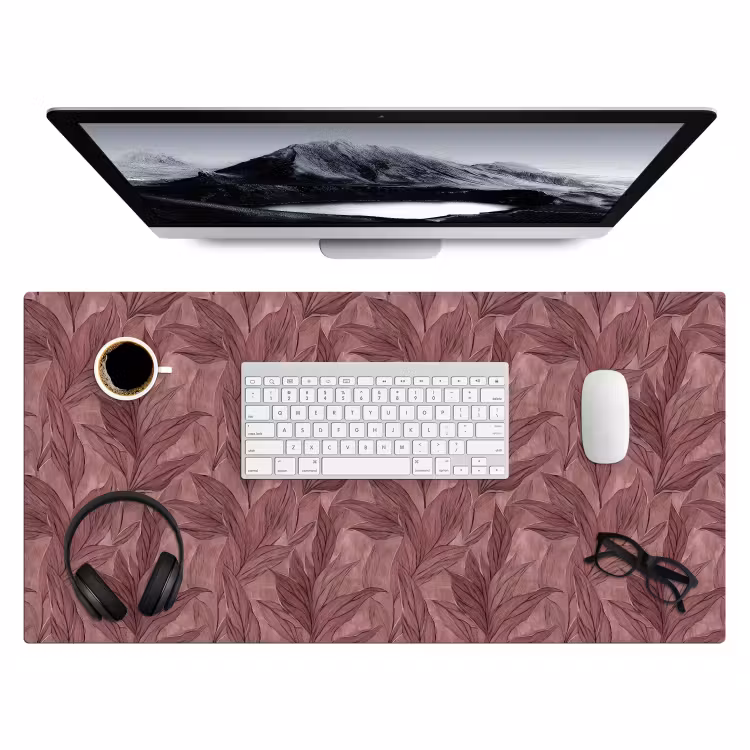 Bureau onderlegger - Bladeren - Patroon - Paars — 4