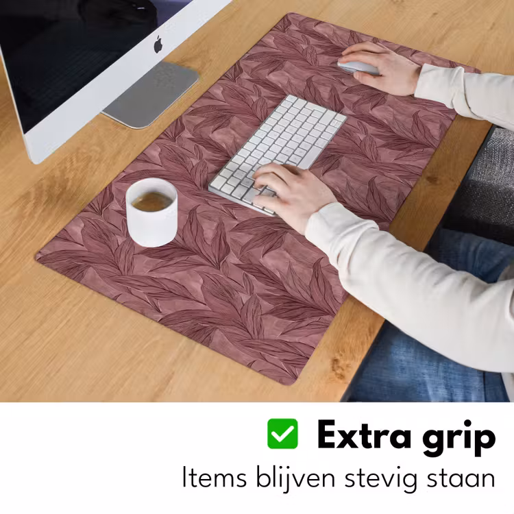 Bureau onderlegger - Bladeren - Patroon - Paars — 6