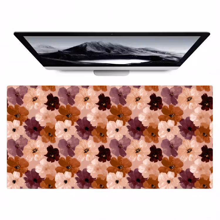 Bureau onderlegger - Bloemen - Abstract - Aardetinten — 1