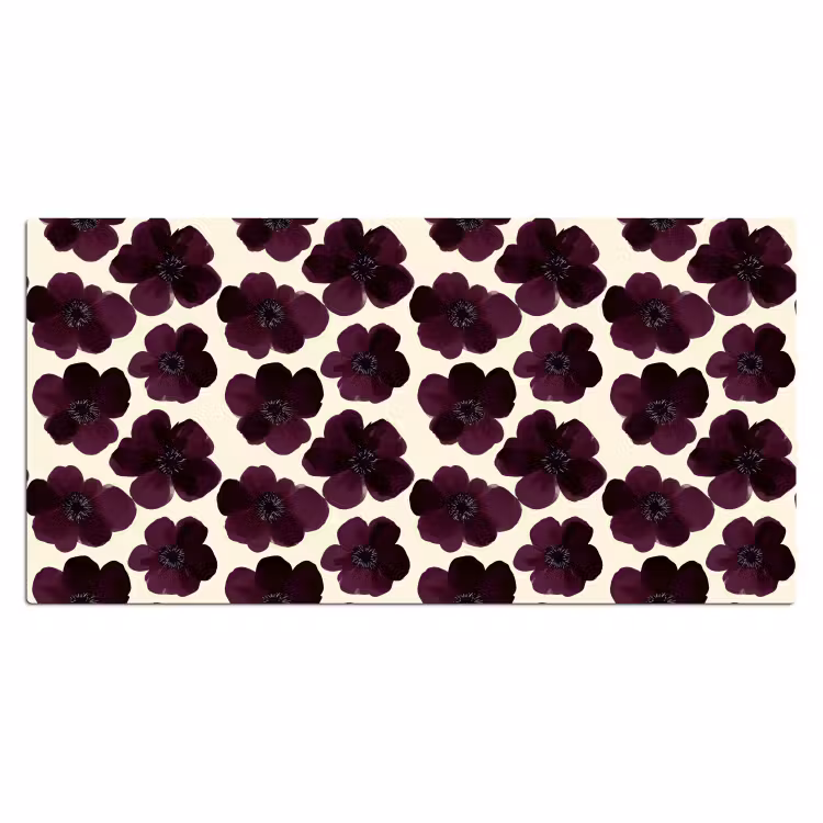 Bureau onderlegger - Bloemen - Aquarel - Paars — 2