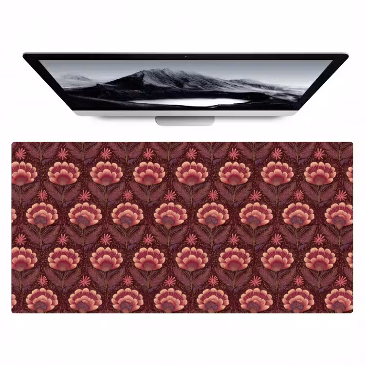 Bureau onderlegger - Bloemen - Waaier - Paars — 1