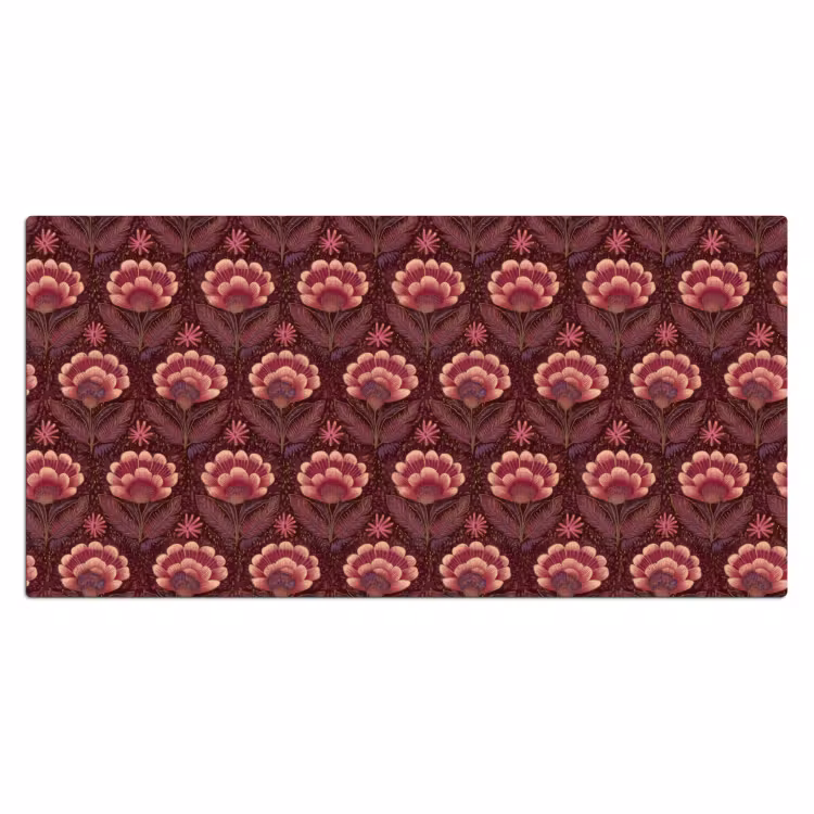 Bureau onderlegger - Bloemen - Waaier - Paars — 2