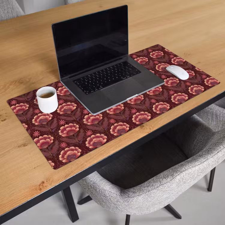 Bureau onderlegger - Bloemen - Waaier - Paars — 3