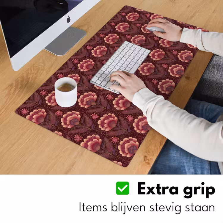 Bureau onderlegger - Bloemen - Waaier - Paars — 6