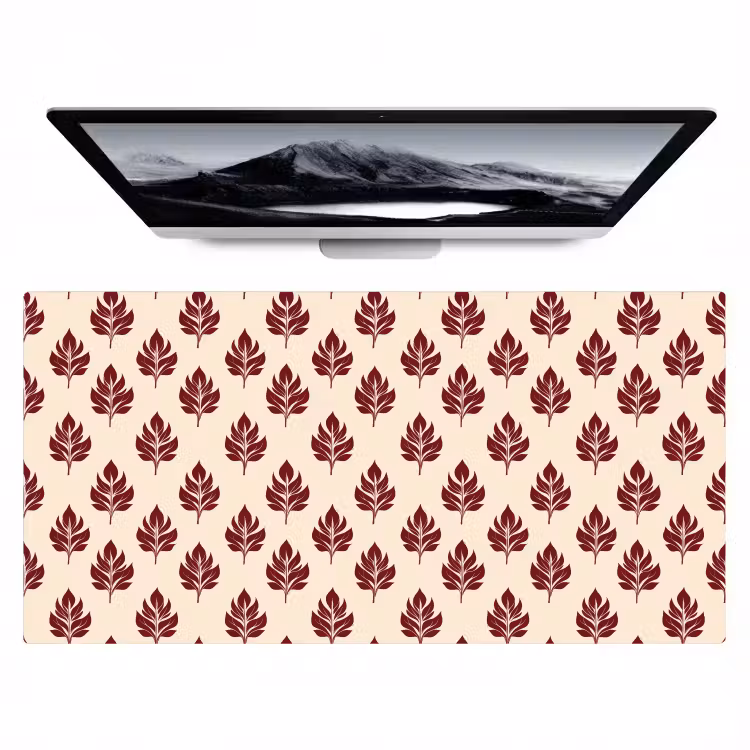 Bureau onderlegger - Botanisch - Patroon - Bordeaux — 1