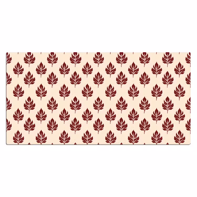 Bureau onderlegger - Botanisch - Patroon - Bordeaux — 2