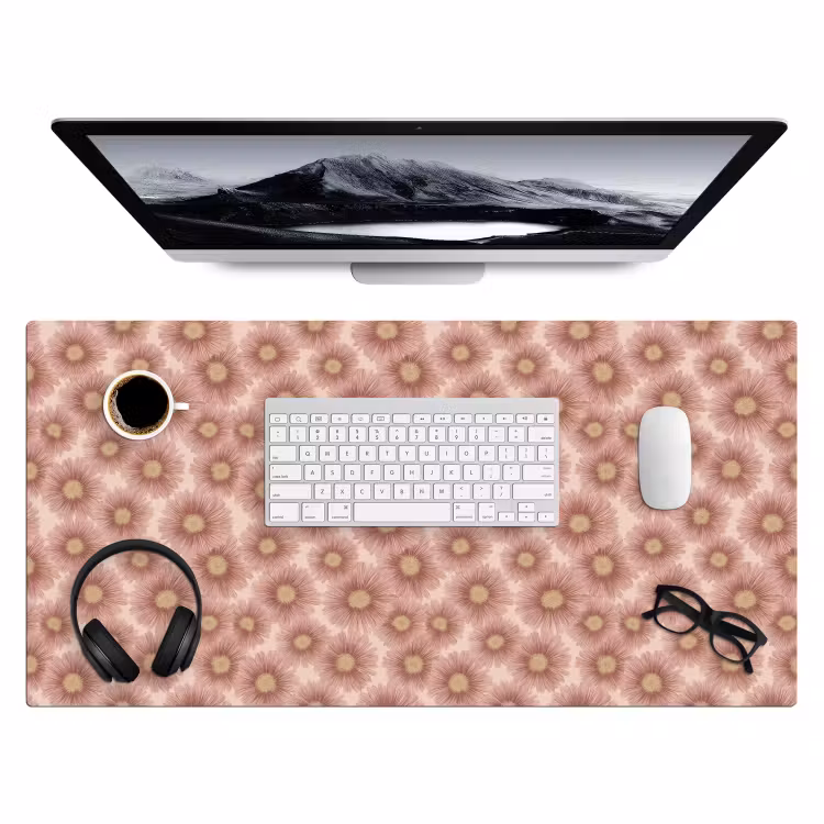 Bureau onderlegger - Gerbera - Bloemen - Roze — 4