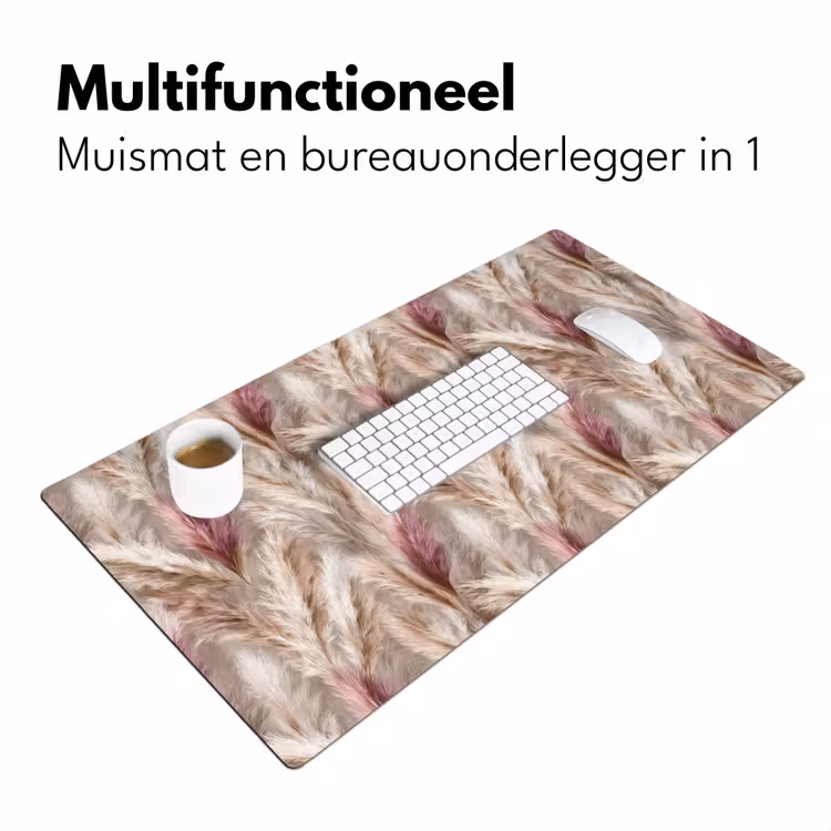 Bureau onderlegger - Pampasgras - Pluizig - Kleurrijk — 7