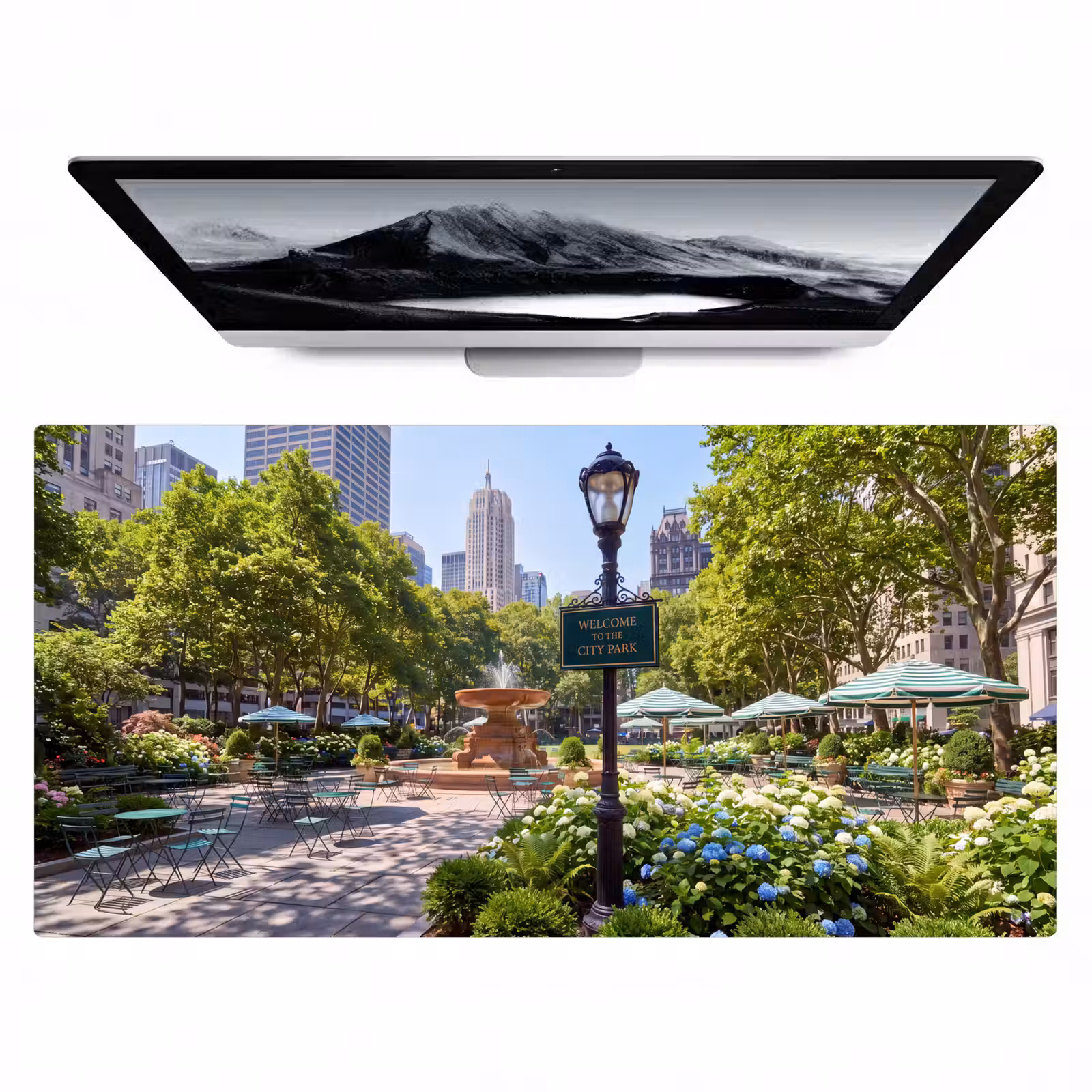 Bureau onderlegger - Park - Fontein - Stad - Natuur — 1