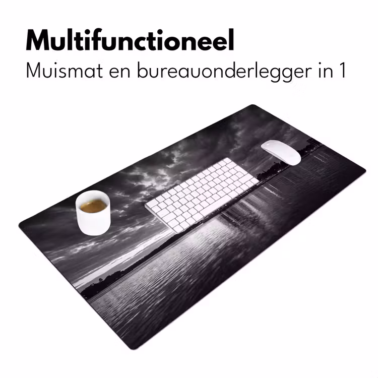 Bureau onderlegger - Architectuur - Water - Stad - Modern - Zwart-wit — 7