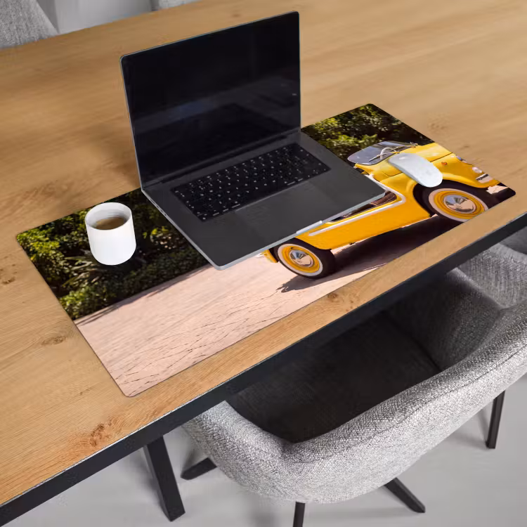 Bureau onderlegger - Auto - Picknick - Zomer - Geel — 3