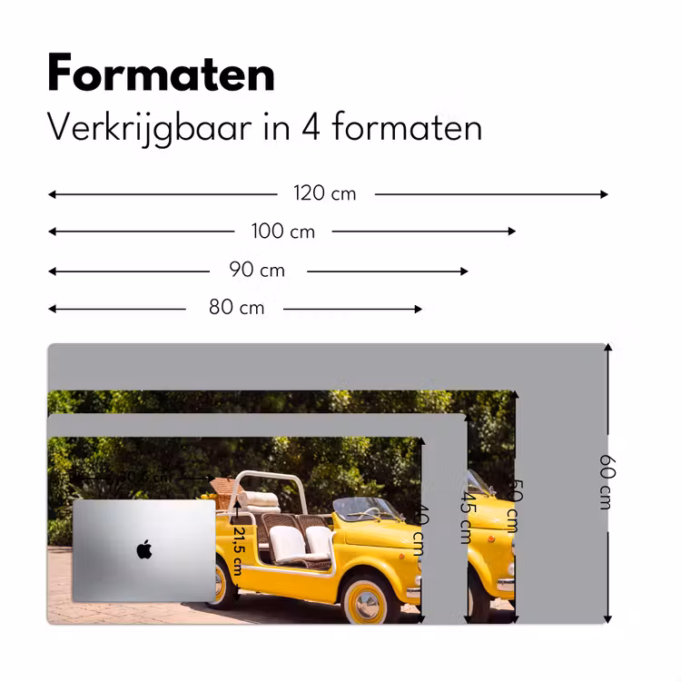 Bureau onderlegger - Auto - Picknick - Zomer - Geel — 8