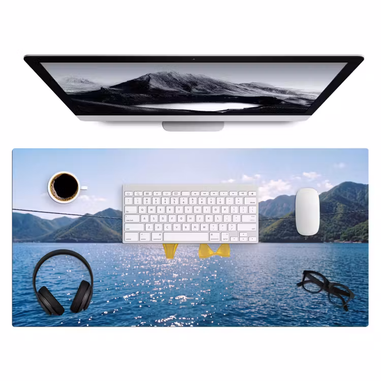 Bureau onderlegger - Badmode - Bikini - Zee - Bergen - Geel — 4