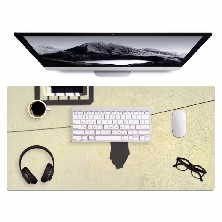 Bureau onderlegger - Badpak - Schaduw - Muur - Zomer - Minimalistisch — 4